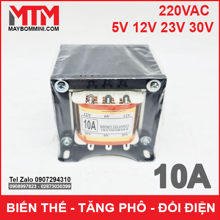 Bien The Bien Ap Tang Pho Doi Dien AC 220V Ra 5V 12V 30V Minh Quang Chinh Hang