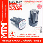 Pin May Khoan 16v8 2ah 4cell Khe B Chinh Hang
