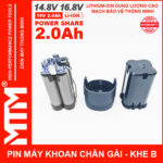 Cell Pin May Khoan 16v8 2ah 4cell Khe B