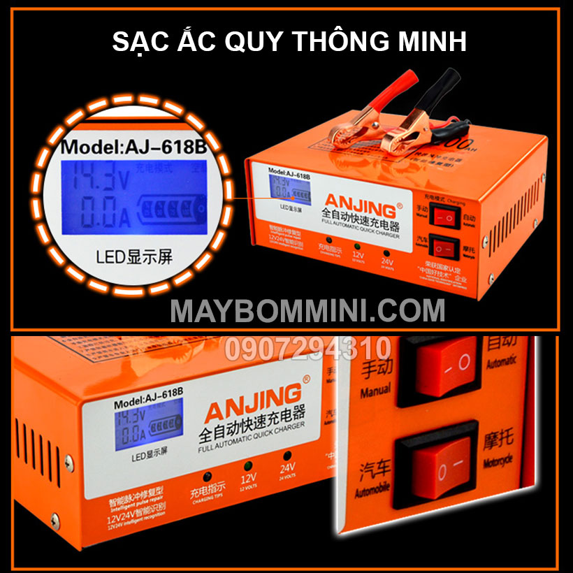 Sac Binh Ac Quy Thong Minh AJ 618B