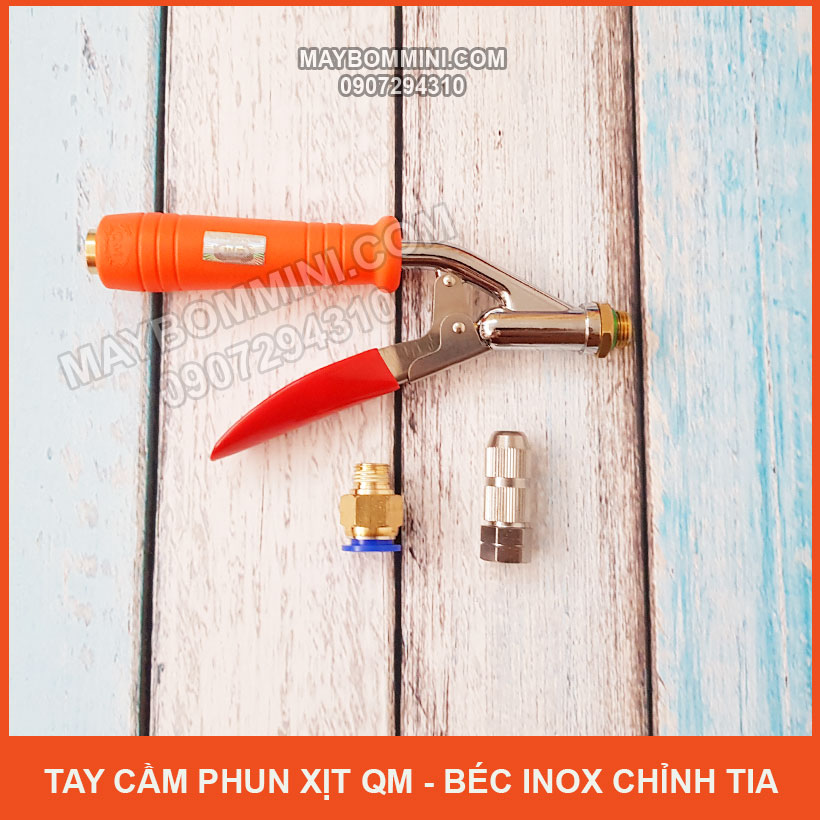 Tay Cam Phun Xit QM Bec Inox Chinh Tia Gia Re