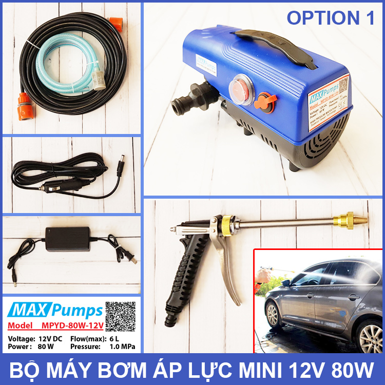 Bo May Bom Ap Luc Mini 12V 80W Maxpumps MPYD 80W 12V OPTION 1