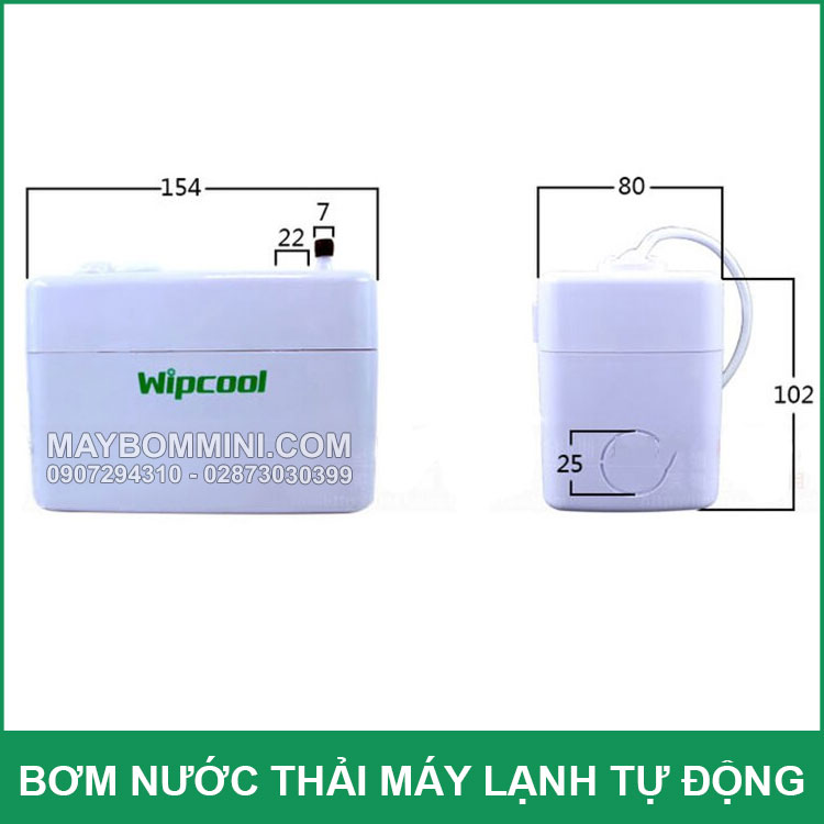 Kich Thuoc Bom Nuoc Thai May Lanh Wipcool 24A 40A