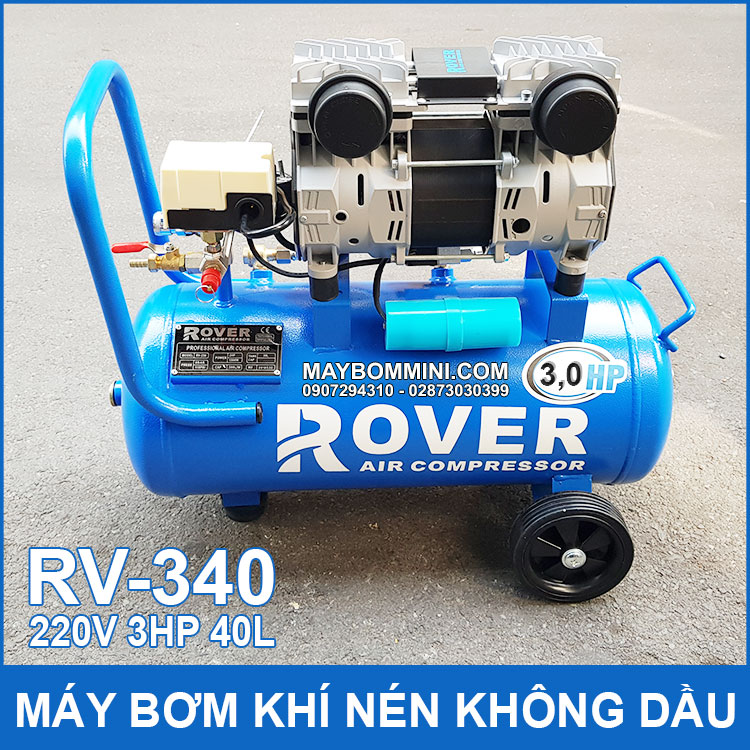 May Bom Hoi Khi Nen Khong Dau 220V 3HP 40 Lit RV340 Rover