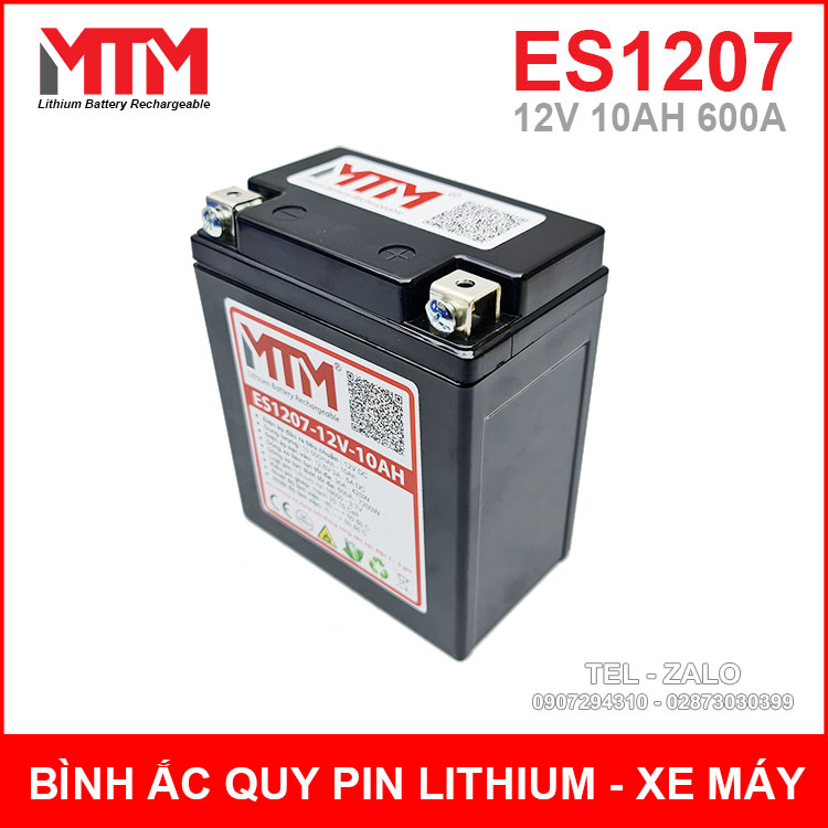 Binh Ac Xe May Su Dung Pin Lithium 12v 10A