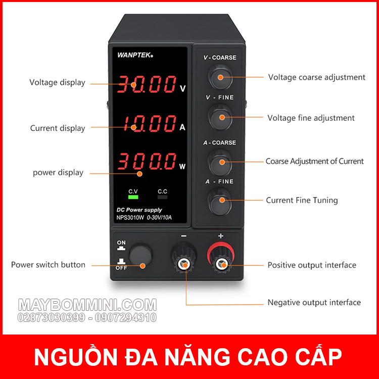 Nut Chuc Nang Nguon Dien Da Nang Wanptek Cao Cap