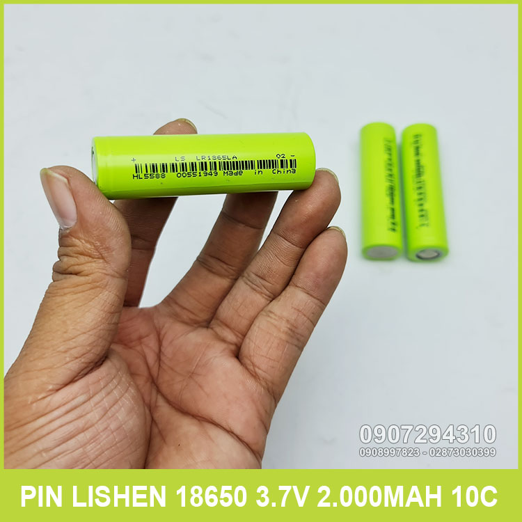 Cell Pin May Khoan Cam Tay Gia Tot Lishen 2000 10C