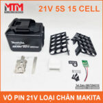 Vo Pin Makita 21V 3S 15 Cell