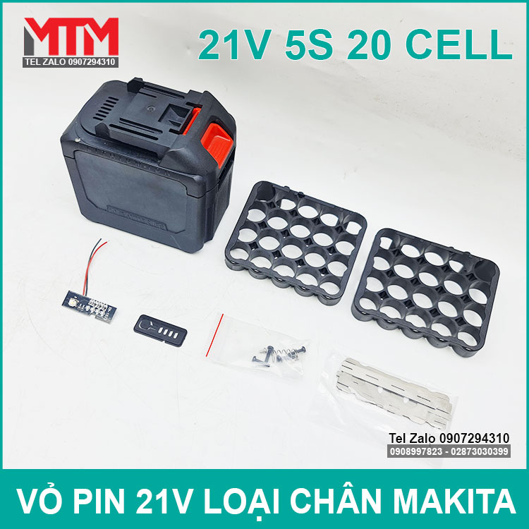 Vo Pin Va Mach Bao Dung Luong Makita 20 Cell