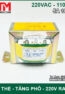 Bien The Bien Ap Tang Pho Doi Dien AC 220V Ra110V 5A 100VA