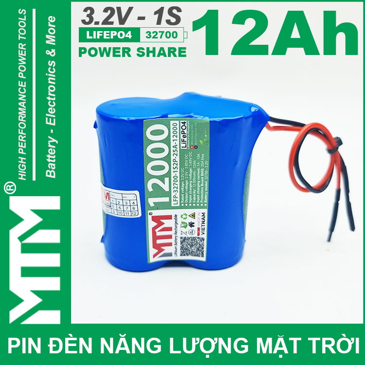 Pin Den Nang Luong Mat Troi 3v2 12Ah 12000mAh Cell Pin Sat Lifepo4 32700 Pin Den Nang Luong Mat Troi 3v2 12Ah 12000mAh Cell Pin Sat Lifepo4 32700