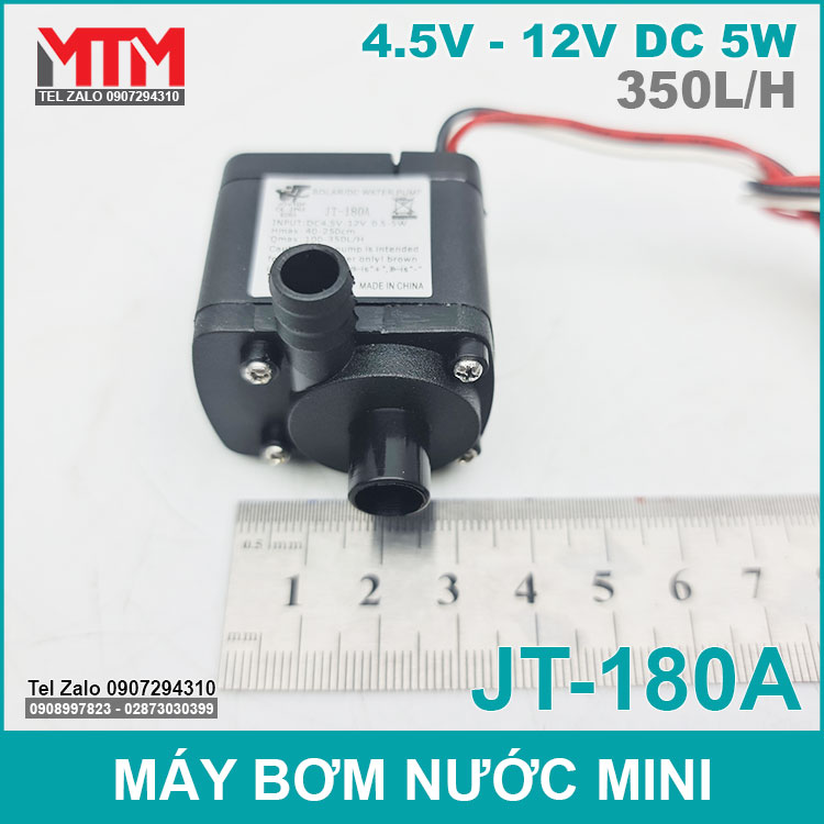 May Bom Nuoc Mini JT 180A Chieu Ngang