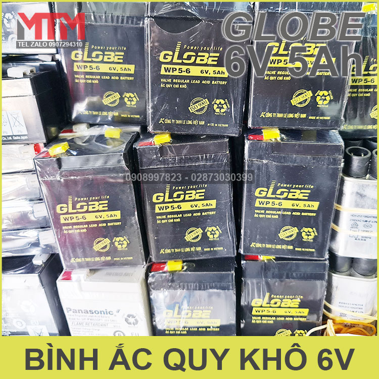 Phan Phoi Binh Ac Quy Globe 6V 5Ah