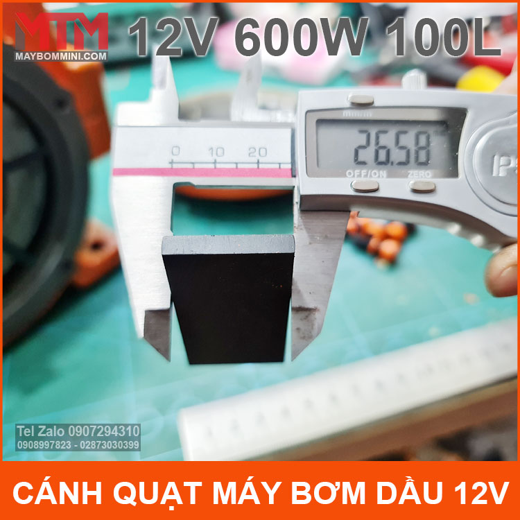 Canh Quat May Bom Xang Dau 12V 600W Chieu Cao