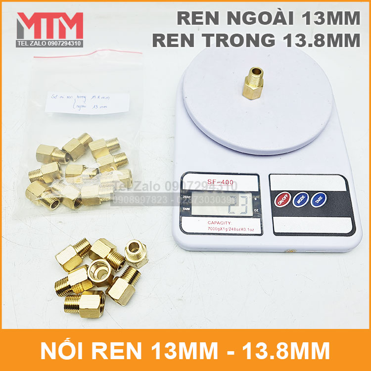Noi Ren Ngoai 13mm Ren Trong 13 8mm Dong Thau