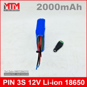 Pin Sac Lithium Li Ion 12v 2000mah 5A Cao Cap
