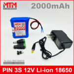 Pin Sac Lithium Li Ion 12v 2000mah 5A Kem Sac