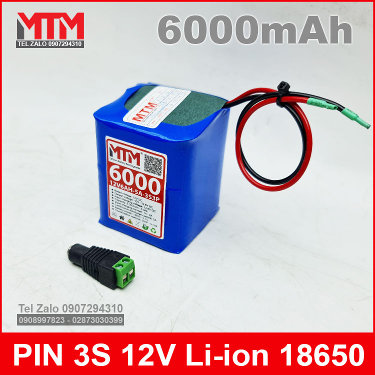 Pin Sac Lithium Li Ion 12v 6000mah 5A Chinh Hang