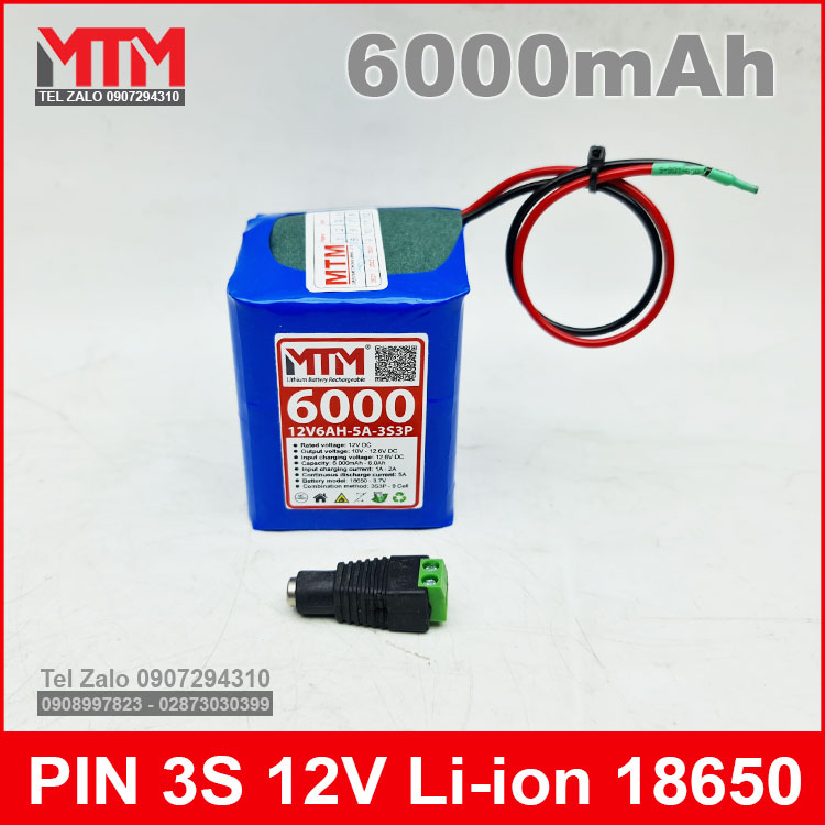 Pin Sac Lithium Li Ion 12v 6000mah 5A
