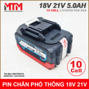 Pin Chan Pho Thong M21 Hukan Makita18V 21V 10cell 5Ah