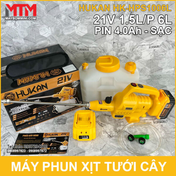 May Phun Xit Tuoi Cay Pin Chan Pho Thong 21V 6L Hukan
