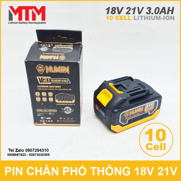 Pin May Khoan Hukan Chan Pho Thong 21V 10cell 3000mAh 5C