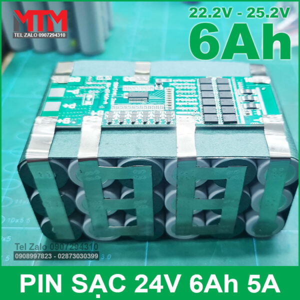 Gia Ban Pin 24v 6ah 5A 6S3P MTM