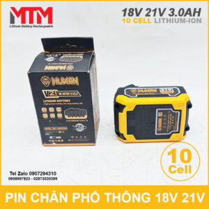 Phan Phoi Pin Hukan 18V 21v 3ah 10 Cell