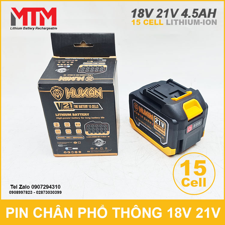 Phan Phoi Pin Pho Thong 21v 15 Cell 5C 4500mah