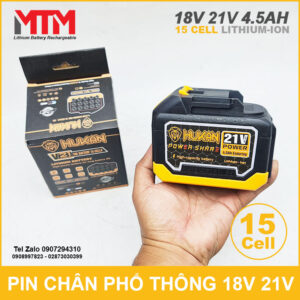 Pin Cao Cap 21v Chan Pho Thong Hukan 4500mah 5C 15 Cell