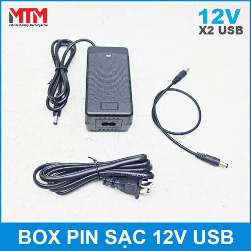 Bo Sac Box Pin Du Phong 12v 5V USB