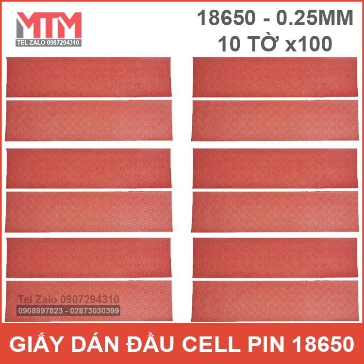 10 To Giay Dan Pin 18650 Tron