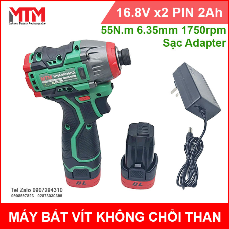 May Bat Vit Khong Choi Than 16V8 1750rpm 55Nm MTM 2 PIN