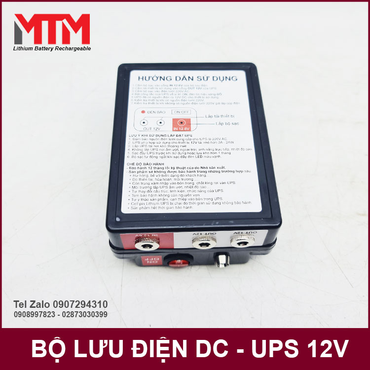 Huong Dan Su Dung Bo Luu Dien Gia Dinh Mini DC UPS 12V