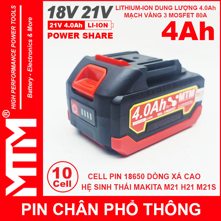 Gia Ban Pin Makita Chan Pho Thong 10 Cell 4000mah 80A Chong Soc Gia Ban Pin Makita Chan Pho Thong 10 Cell 4000mah 80A Chong Soc