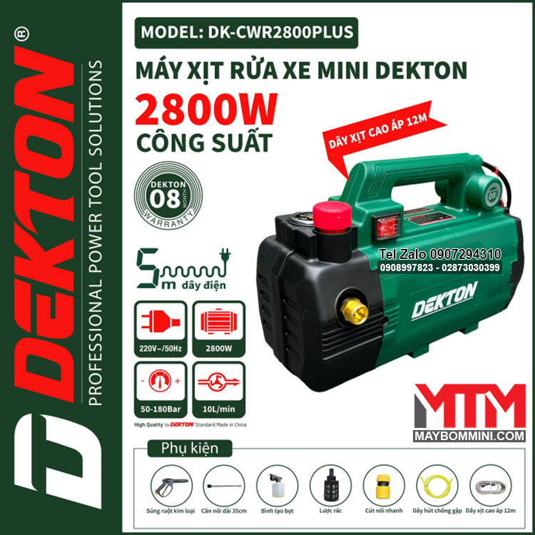 May Rua Xe Ap Luc Cao 220V 2800W 10L Dekton DK CWR2800PLUS May Rua Xe Ap Luc Cao 220V 2800W 10L Dekton DK CWR2800PLUS