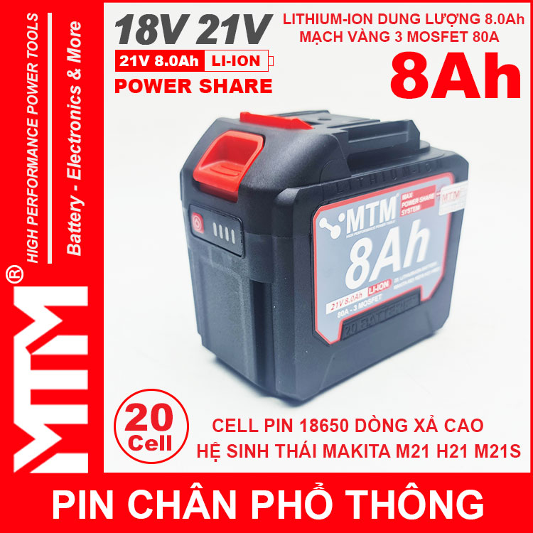 Pin Makita Chan Pho Thong 20 Cell 8000mah 80A Chong Soc Pin Makita Chan Pho Thong 20 Cell 8000mah 80A Chong Soc