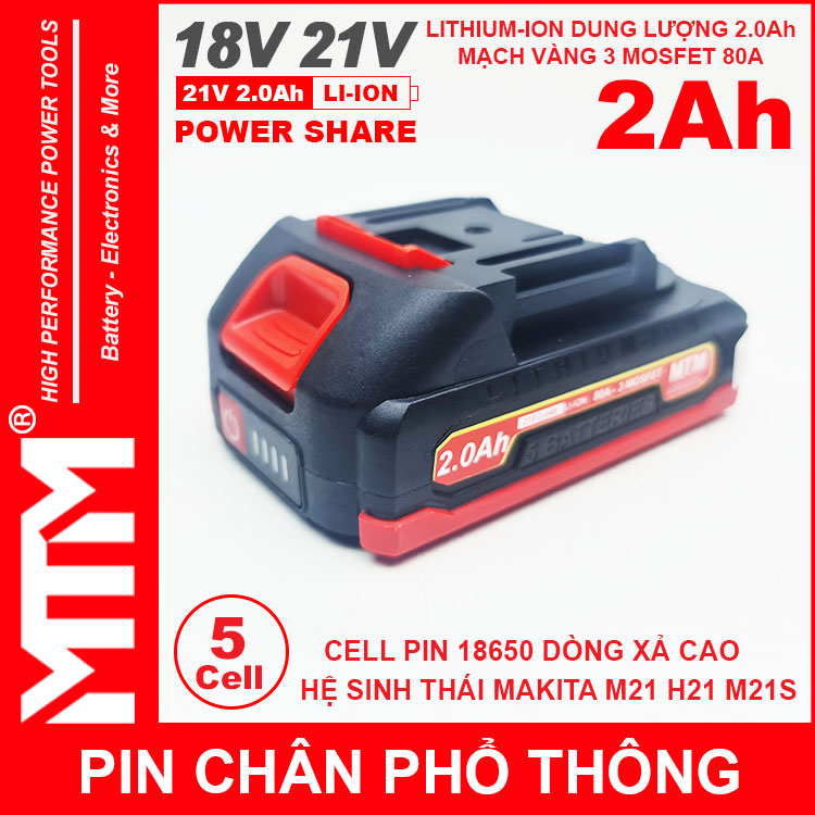 Pin Makita Chan Pho Thong 5 Cell 2000mah 80A Chong Soc Pin Makita Chan Pho Thong 5 Cell 2000mah 80A Chong Soc