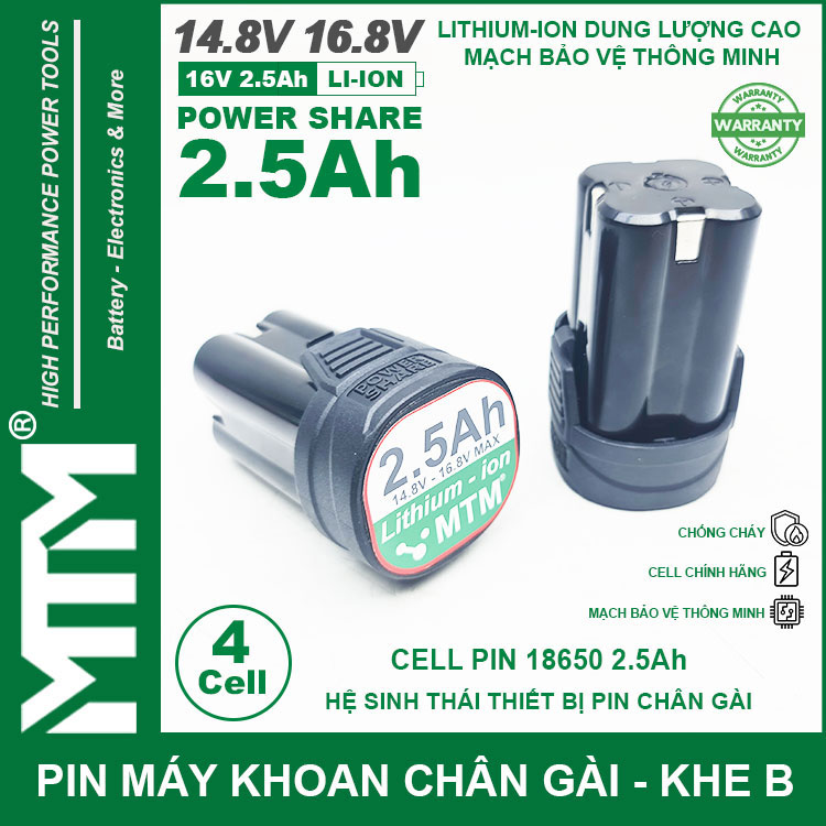 Pin May Khoan 16v8 2500Mah 4cell Eve Khe B Pin May Khoan 16v8 2500Mah 4cell Eve Khe B