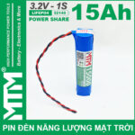 Pin Den Nang Luong Mat Troi 3v2 15Ah 15000mAh Cell Pin Sat Lifepo4 32140