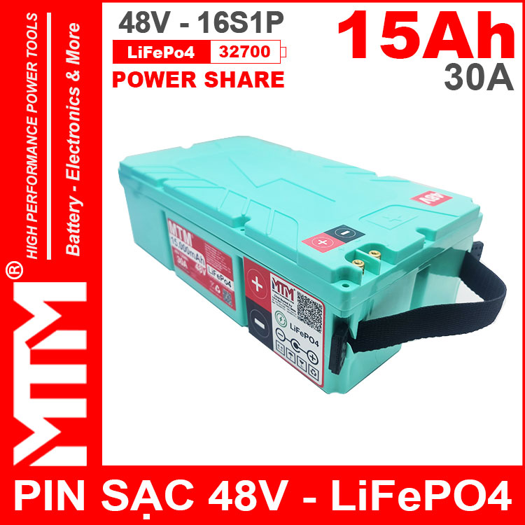 Pin Xe Dien LiFePo4 V 16S 15Ah 30A MTM Chinh Hang Pin Xe Dien LiFePo4 V 16S 15Ah 30A MTM Chinh Hang