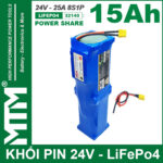 Pin 24V 15Ah 25A Pin Sat LiFepo4 32140 8S1P MTM Dai Chinh Hang