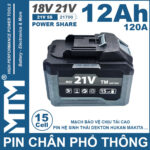 Pin Chan Pho Thong 21V 120A Led 2 Hong Cell 21700 12Ah 15cell