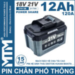 Pin Chan Pho Thong 21V 120A Led 2 Hong Cell 21700 12Ah 15cell Gia Re