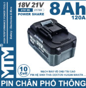 Pin Chan Pho Thong 21V 120A Led 2 Hong Cell 21700 8Ah 10cell Chong Chay Chong Soc
