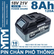 Pin Chan Pho Thong 21V 120A Led 2 Hong Cell 21700 8Ah 10cell Gia Re
