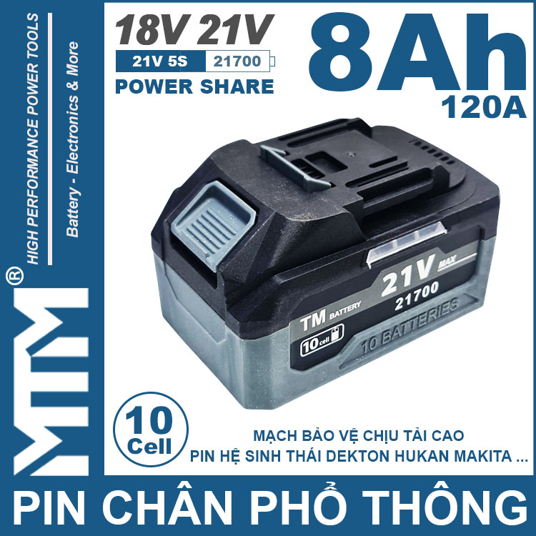 Pin Chan Pho Thong 21V 120A Led 2 Hong Cell 21700 8Ah 10cell Gia Re Pin Chan Pho Thong 21V 120A Led 2 Hong Cell 21700 8Ah 10cell Gia Re
