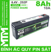 Binh Ac Quy Pin Sat 6V4 8Ah 2S2P Cell Pin Sat 26650 10A