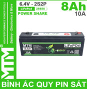 Chuyen Ban Binh Ac Quy Pin Sat 6V4 8Ah 2S2P Cell Pin Sat 26650 10A